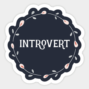 Introvert Floral Circle Sticker